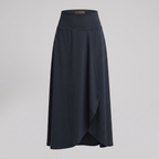 Lyrissa | Maxi-rok met hoge taille voor dames – overslag aan de voorkant, uitlopende A-lijn