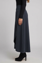 Lyrissa | Maxi-rok met hoge taille voor dames – overslag aan de voorkant, uitlopende A-lijn