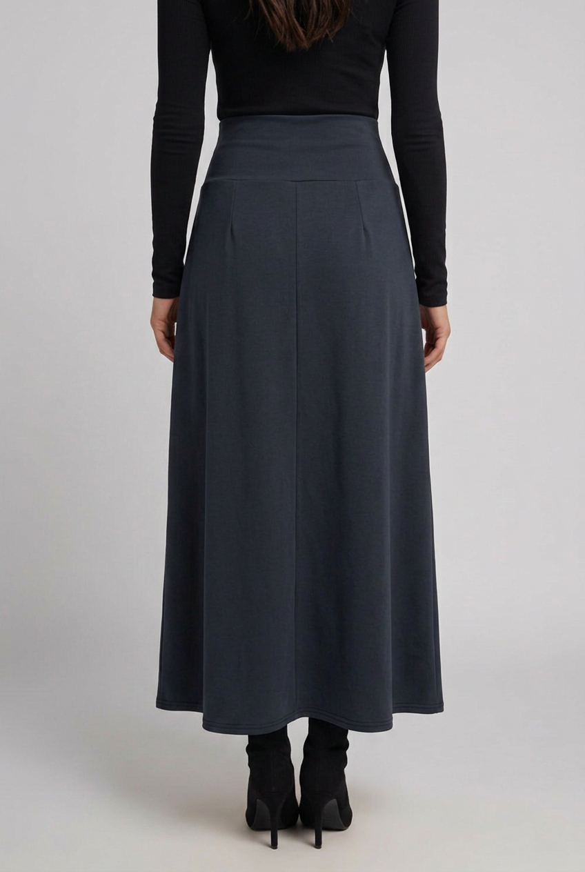 Lyrissa | Maxi-rok met hoge taille voor dames – overslag aan de voorkant, uitlopende A-lijn