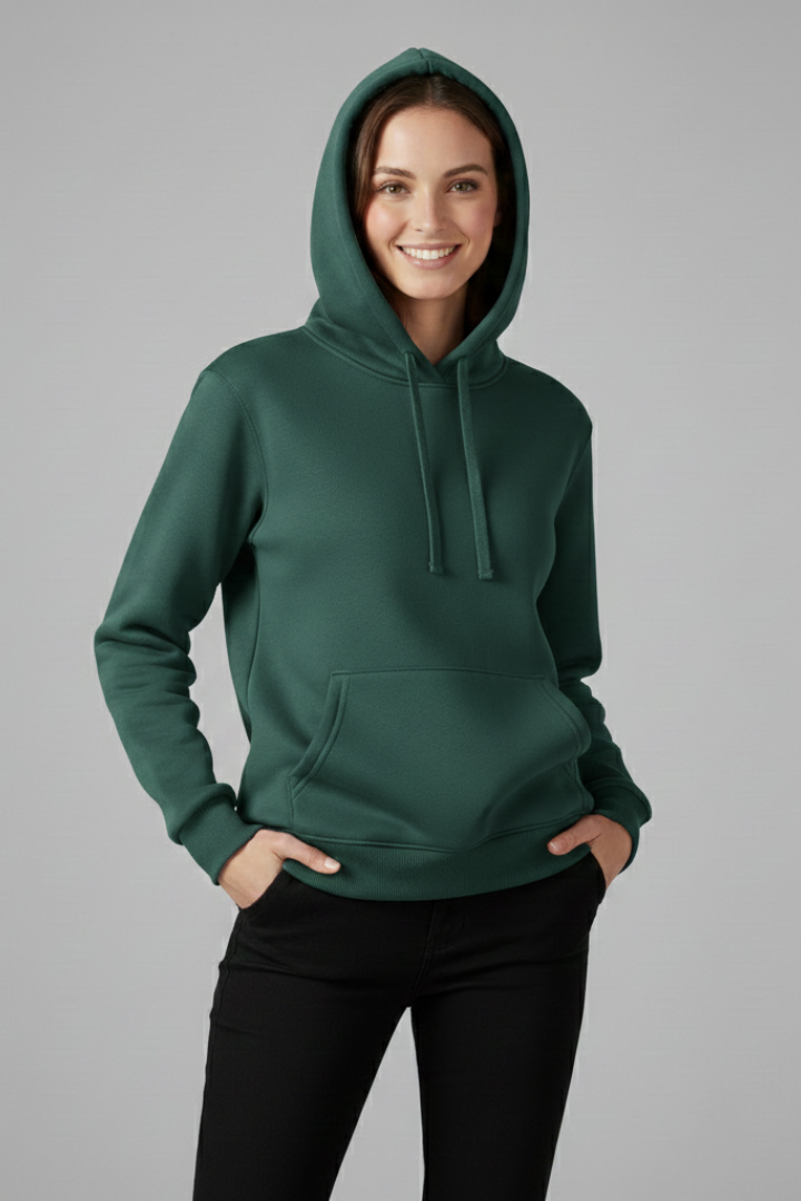 Zinnara | Hoodie voor dames – verstelbare capuchon, geribde zoom
