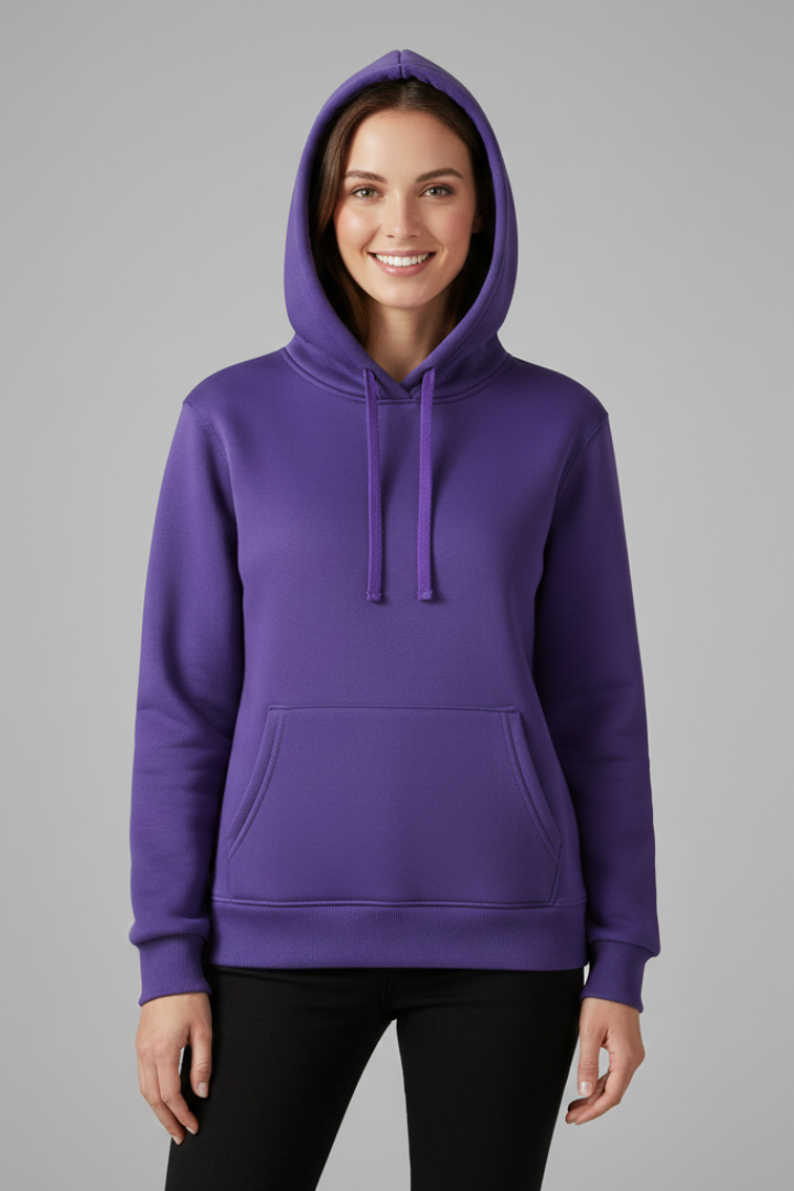 Zinnara | Hoodie voor dames – verstelbare capuchon, geribde zoom