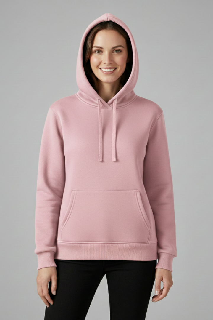 Zinnara | Hoodie voor dames – verstelbare capuchon, geribde zoom