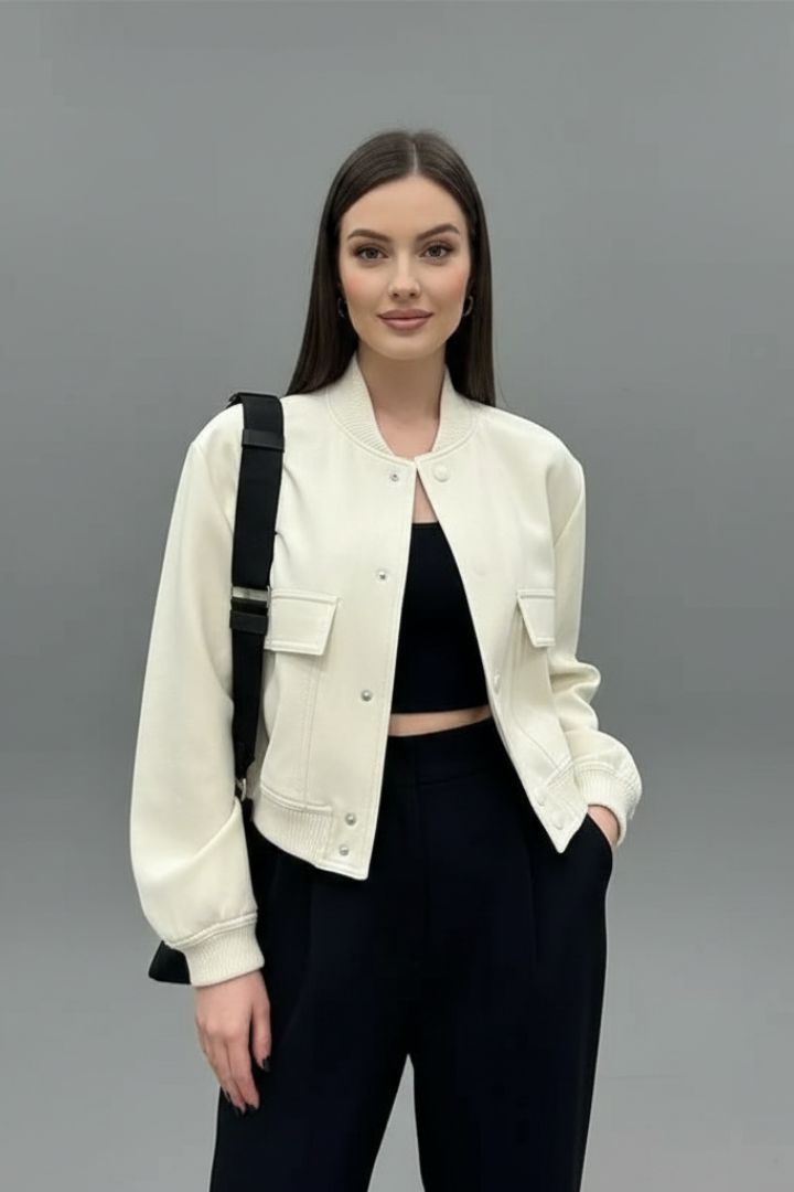 Amavelle | Dames Casual Jas – Lichtgewicht Jas met Knoopsluiting en Elastische Zoom