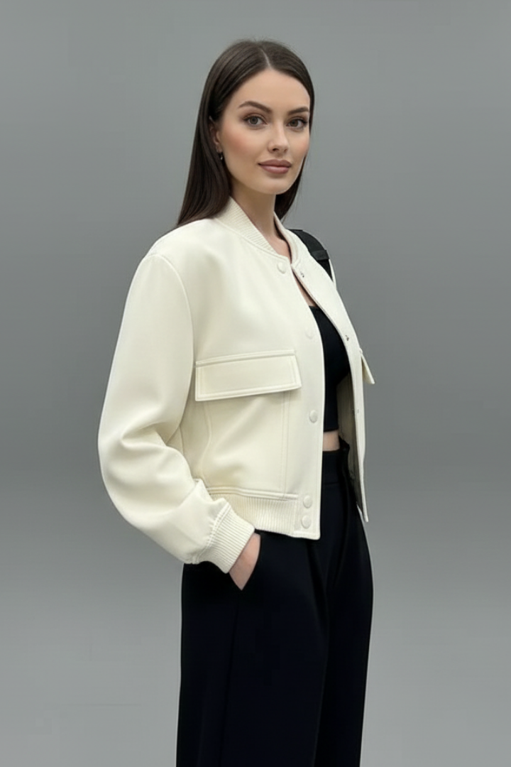 Amavelle | Dames Casual Jas – Lichtgewicht Jas met Knoopsluiting en Elastische Zoom