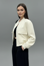 Amavelle | Dames Casual Jas – Lichtgewicht Jas met Knoopsluiting en Elastische Zoom