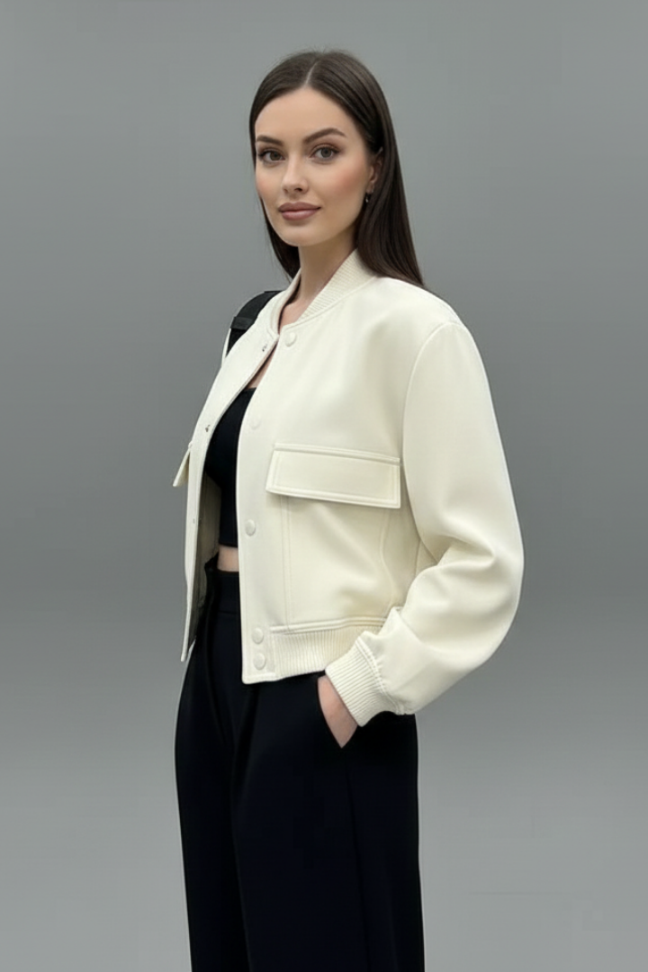 Amavelle | Dames Casual Jas – Lichtgewicht Jas met Knoopsluiting en Elastische Zoom