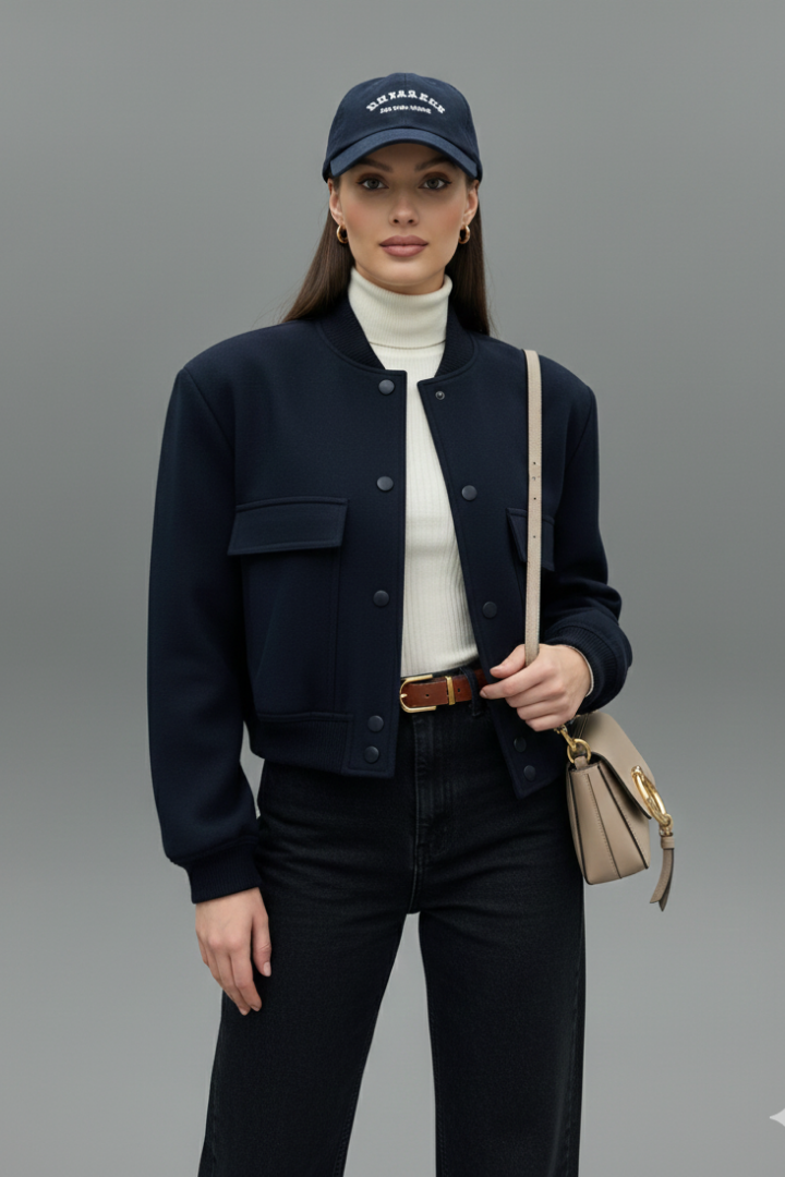 Amavelle | Dames Casual Jas – Lichtgewicht Jas met Knoopsluiting en Elastische Zoom