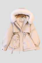 Jovana | Dames parka met capuchon – Taille met trekkoord, Casual pasvorm