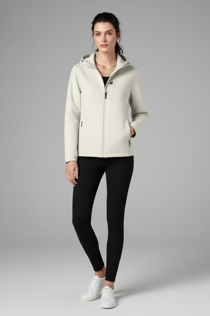Lunaria | Dames Hooded Jas – Casual Jas met Volledige Ritssluiting