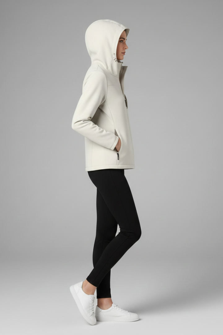 Lunaria | Dames Hooded Jas – Casual Jas met Volledige Ritssluiting