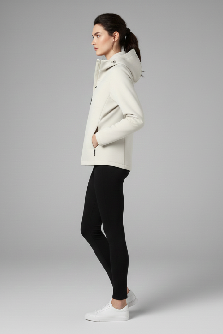 Lunaria | Dames Hooded Jas – Casual Jas met Volledige Ritssluiting