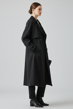 Ellery | Dames Getailleerde Trenchcoat – Jas met Reverskraag en Dubbele Knoopsluiting