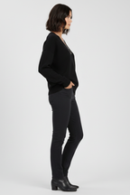 Mirelia | Dames V-Hals Trui – Gebreide Pullover met Lange Mouwen