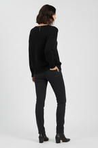 Mirelia | Dames V-Hals Trui – Gebreide Pullover met Lange Mouwen