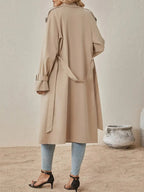 Ottilie | Lange trenchcoat voor dames – met dubbele knoopsluiting en gekerfde kraag
