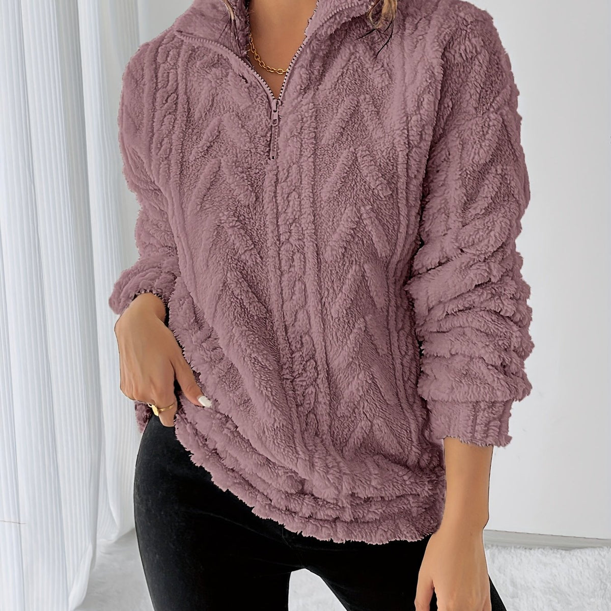 Marinda | Fleece-sweatshirt voor dames – Warme, casual trui voor de herfst en winter