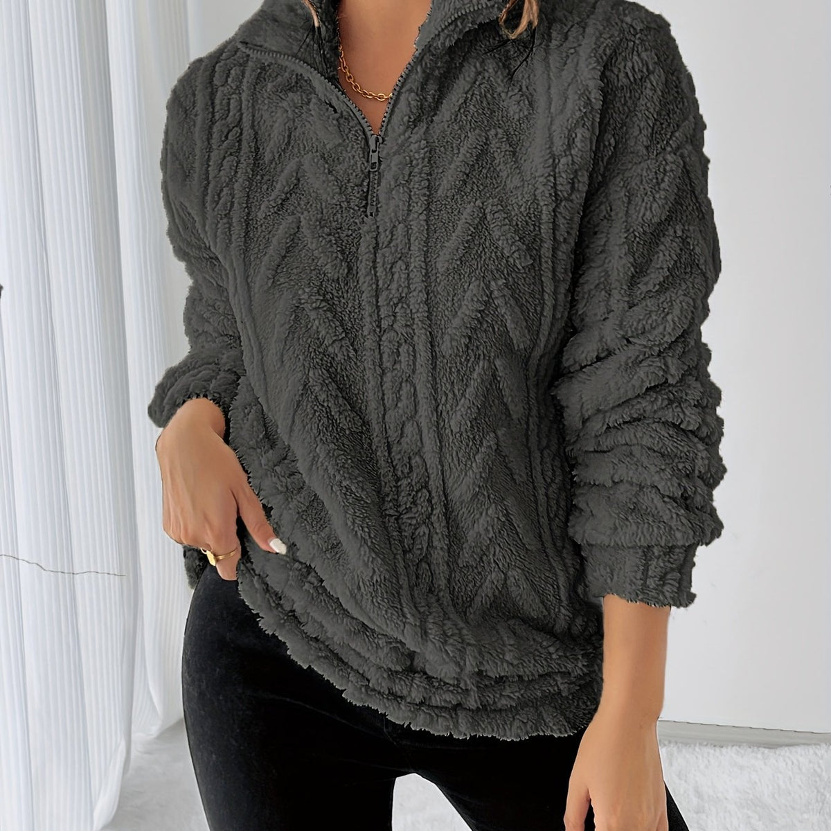 Marinda | Fleece-sweatshirt voor dames – Warme, casual trui voor de herfst en winter