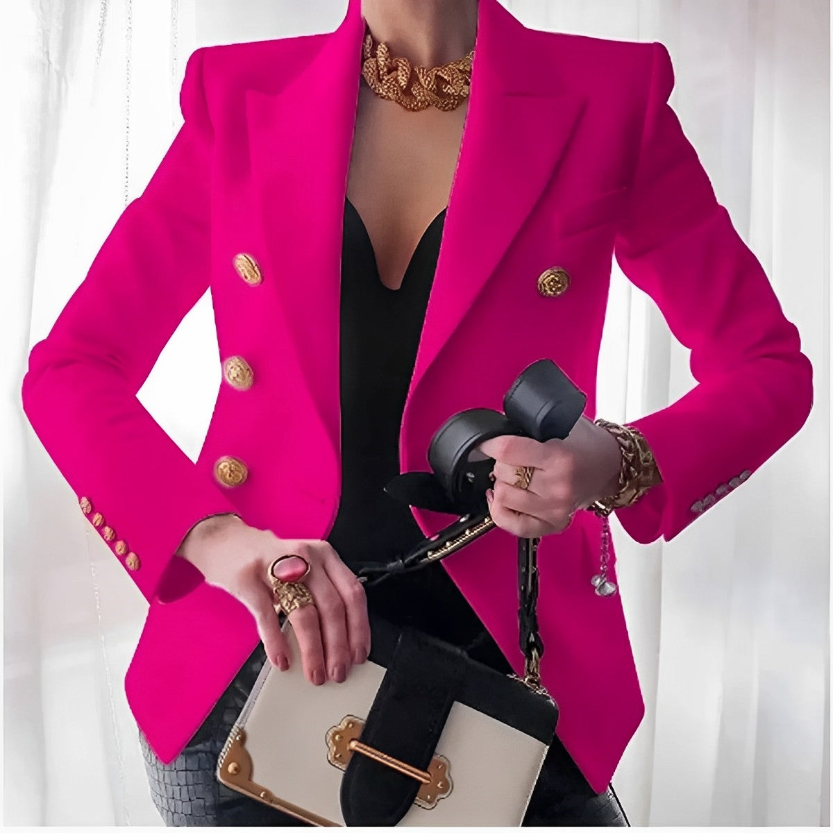 Aelina | Elegante Business Blazer Dames – Old Money Luxe, Klassieke Getailleerde Jas