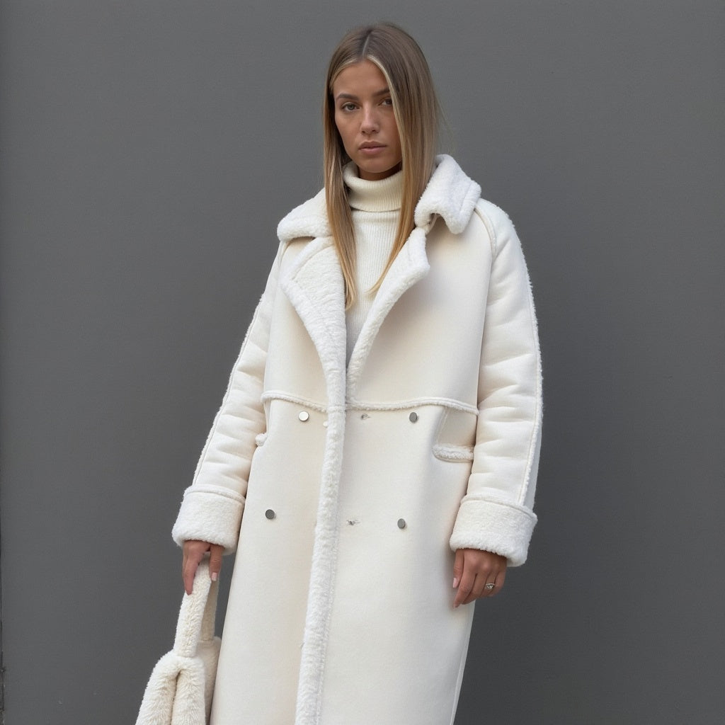 Bette | Suède Winterjas Dames met Fleecevoering – Warme Jas voor Koud Weer