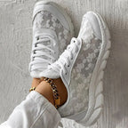 AirStep | Dames Ademende Mesh Sneakers – Ronde Neus, Vetersluiting, Lichtgewicht