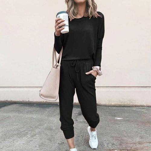 Arla | Set voor dames - Elegante, casual combinatie van een broek met wijde pijpen en een top