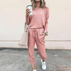 Arla | Set voor dames - Elegante, casual combinatie van een broek met wijde pijpen en een top