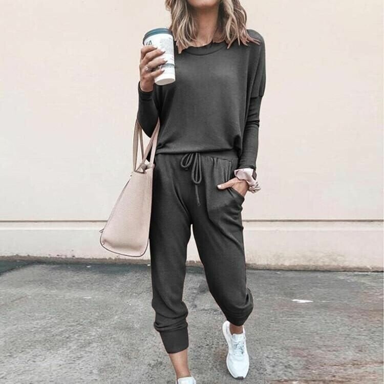 Arla | Set voor dames - Elegante, casual combinatie van een broek met wijde pijpen en een top