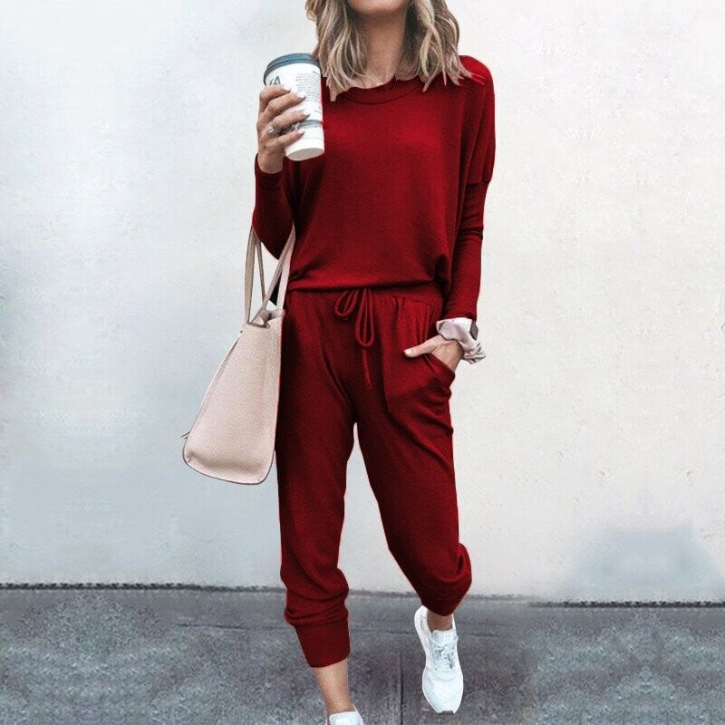Arla | Set voor dames - Elegante, casual combinatie van een broek met wijde pijpen en een top