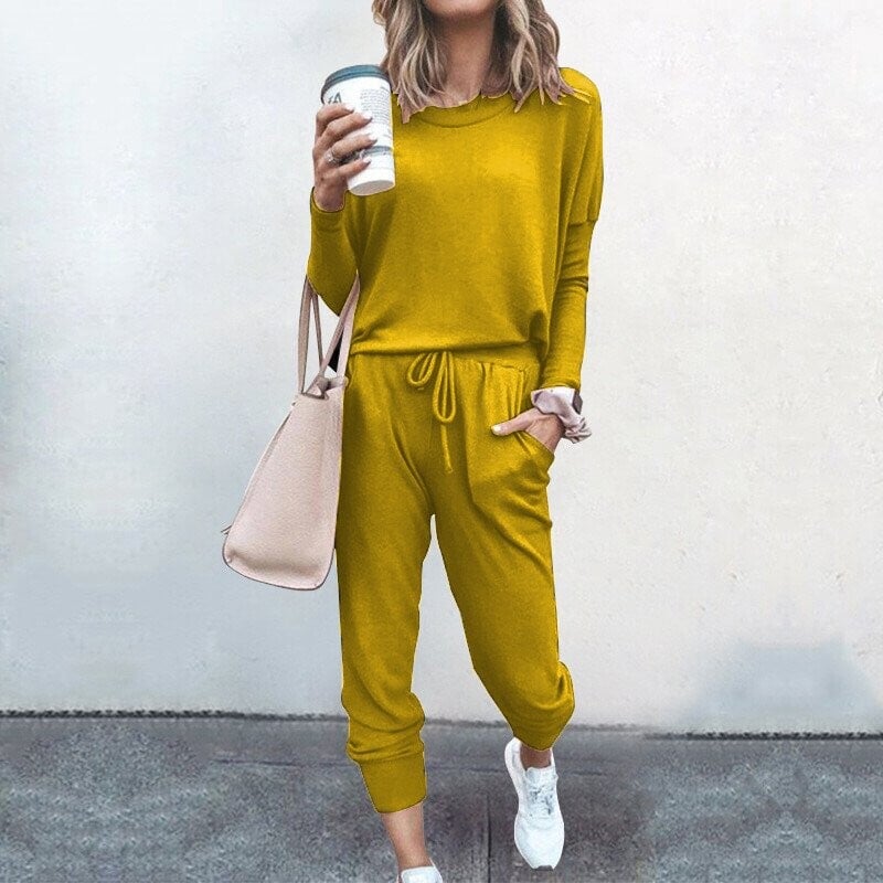 Arla | Set voor dames - Elegante, casual combinatie van een broek met wijde pijpen en een top